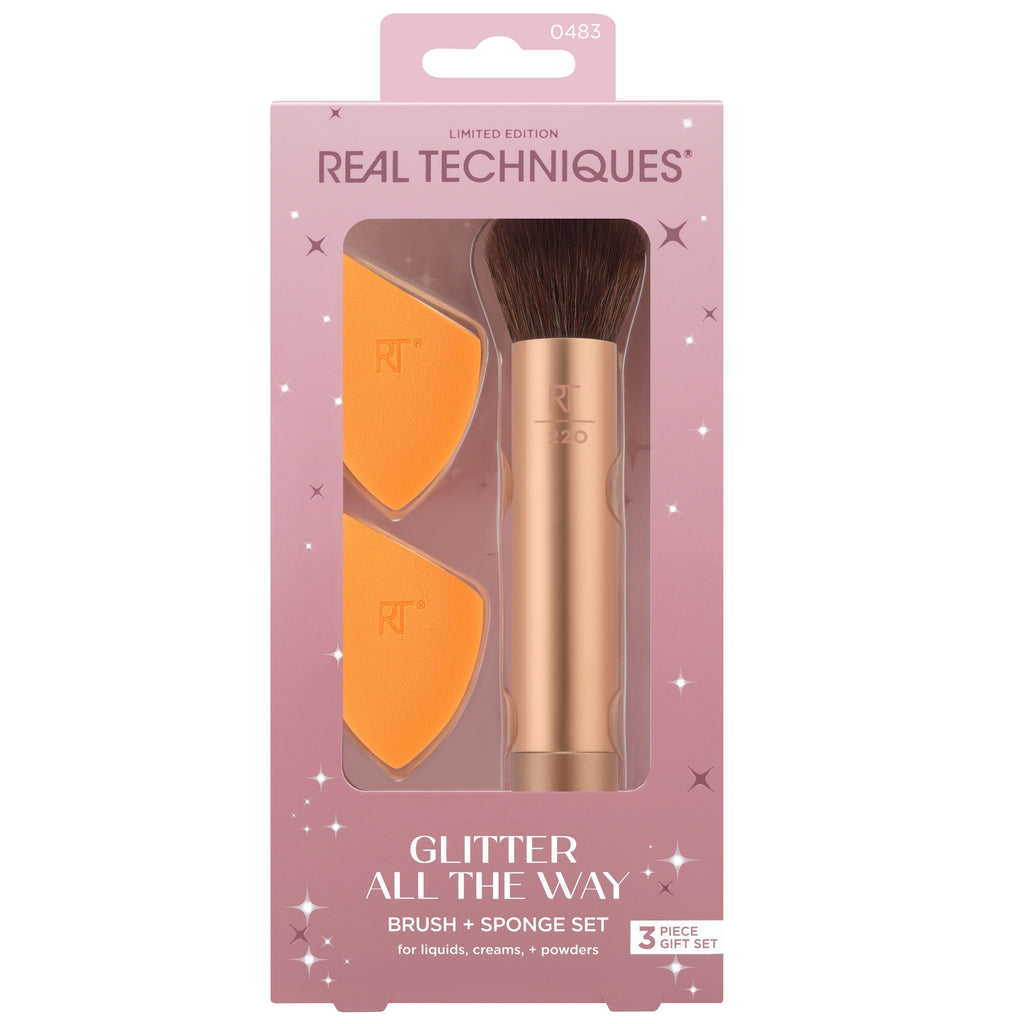 Glitter All The Way Brush + Sponge Set