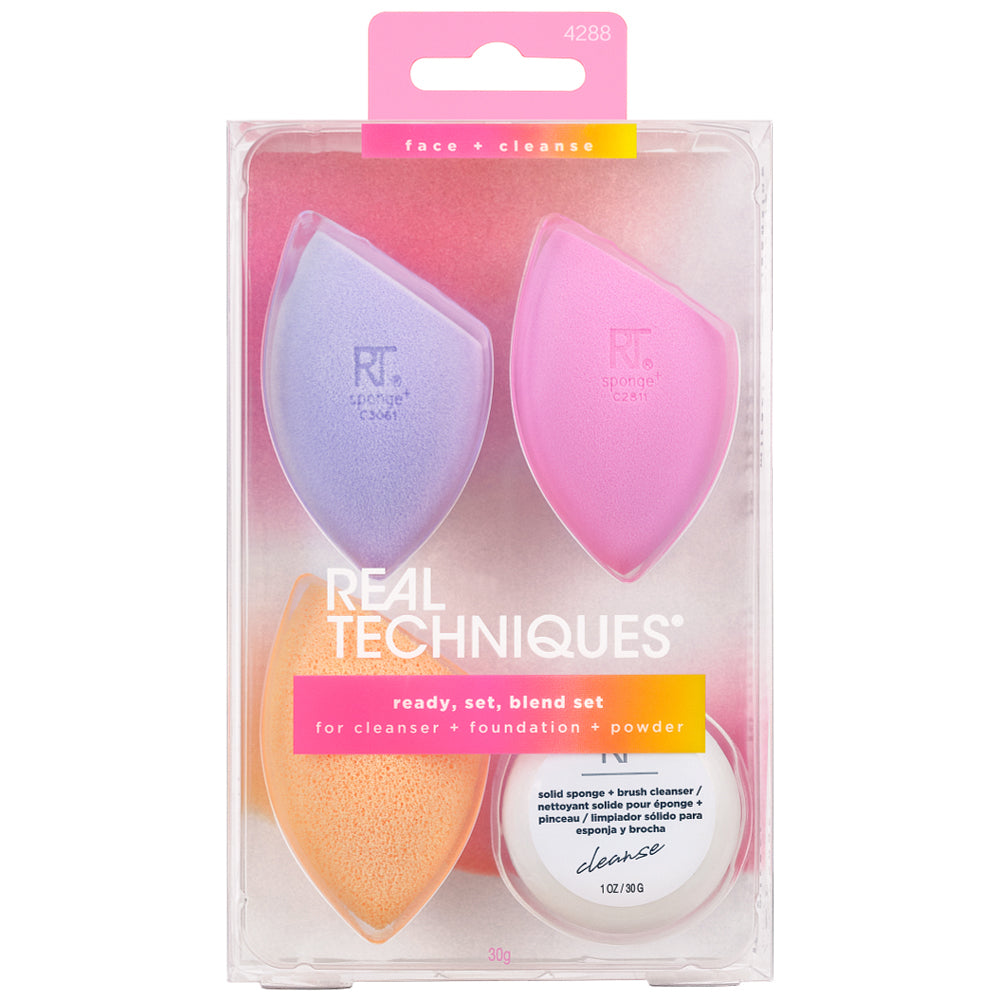 REAL TECHNIQUES CHROMA READY, SET, BLEND 4-PIECE SPONGE SET